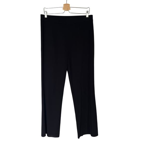Misook Nancy Slim Leg Mylana Knit Pant Black Women's PL Petite Large L Elastic - Picture 2 of 10